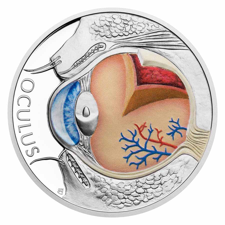 2025 Niue 1 oz Silver Proof Colorized Human Body - Eye
