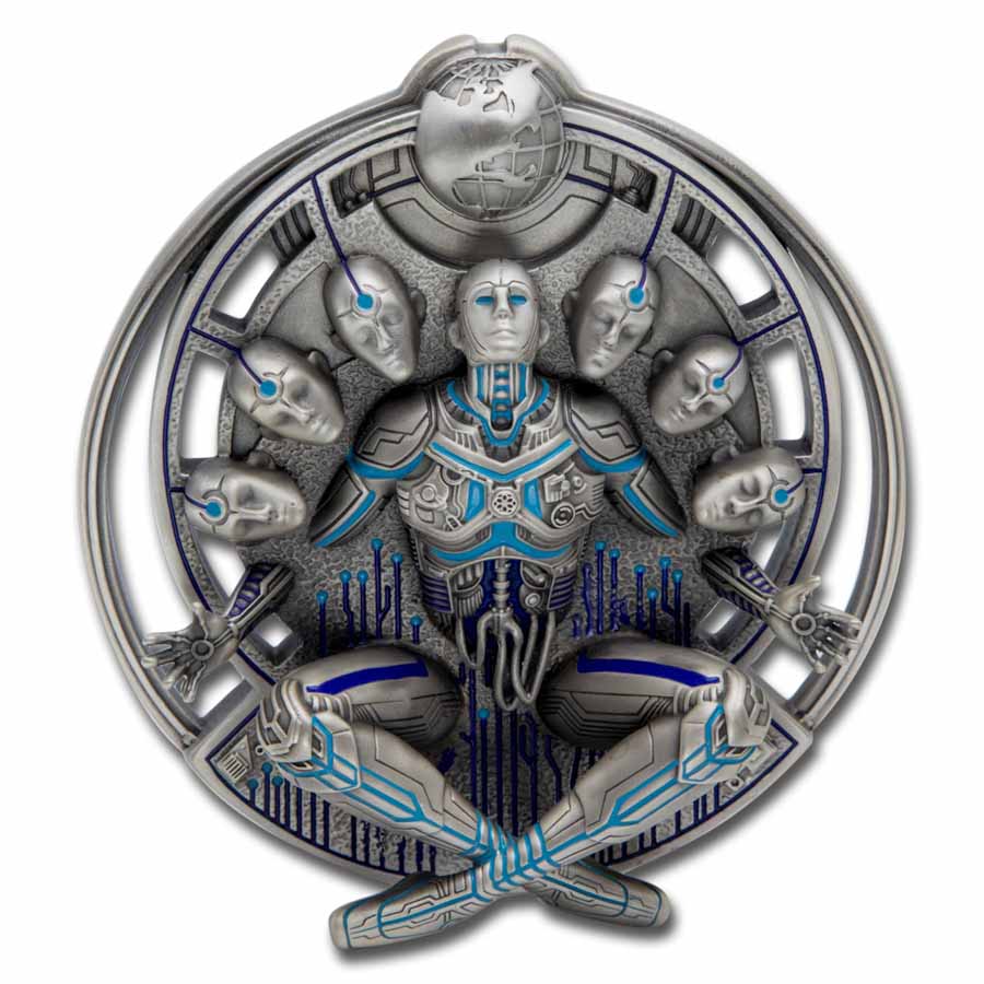 2023 Niue 10 oz Silver Antique Artificial Intelligence
