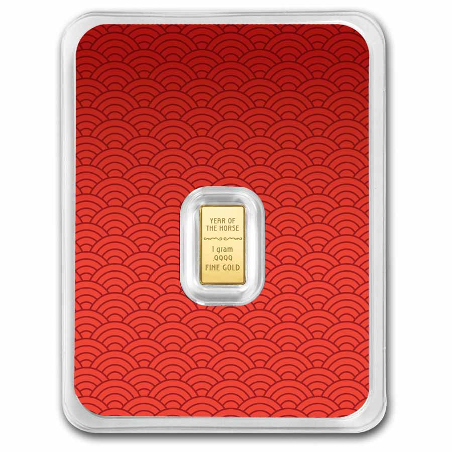 1 gram Gold Bar - 2026 APMEX Year of the Horse (TEP, Series 2)