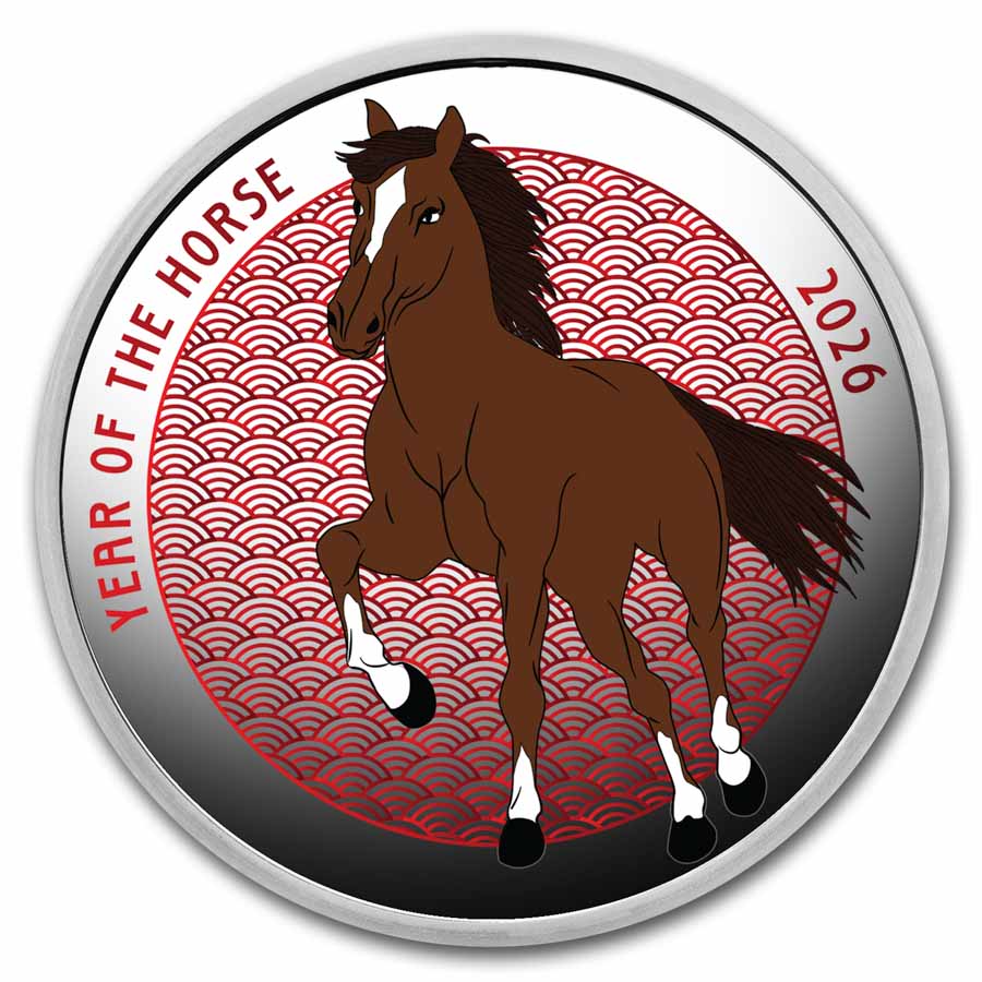 1 oz Silver CNY Holographic Proof - 2026 Year of the Horse