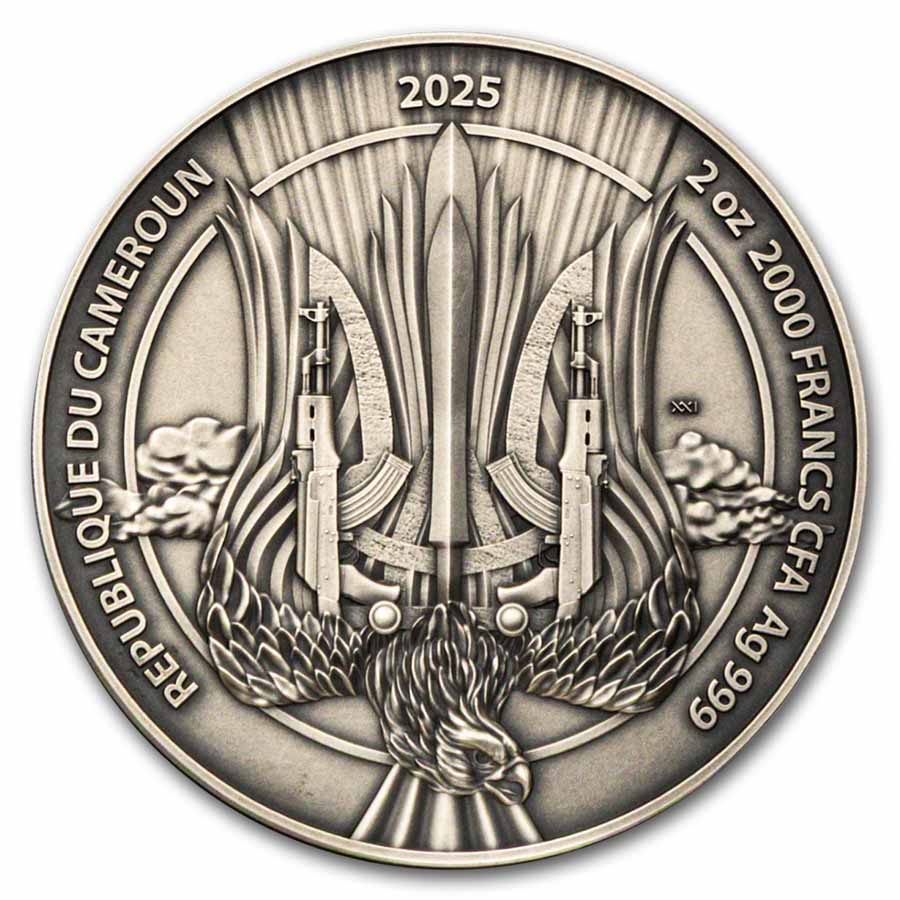 2025 Rep. of Cameroon 2 oz Silver Guardians of Freedom: Air Force