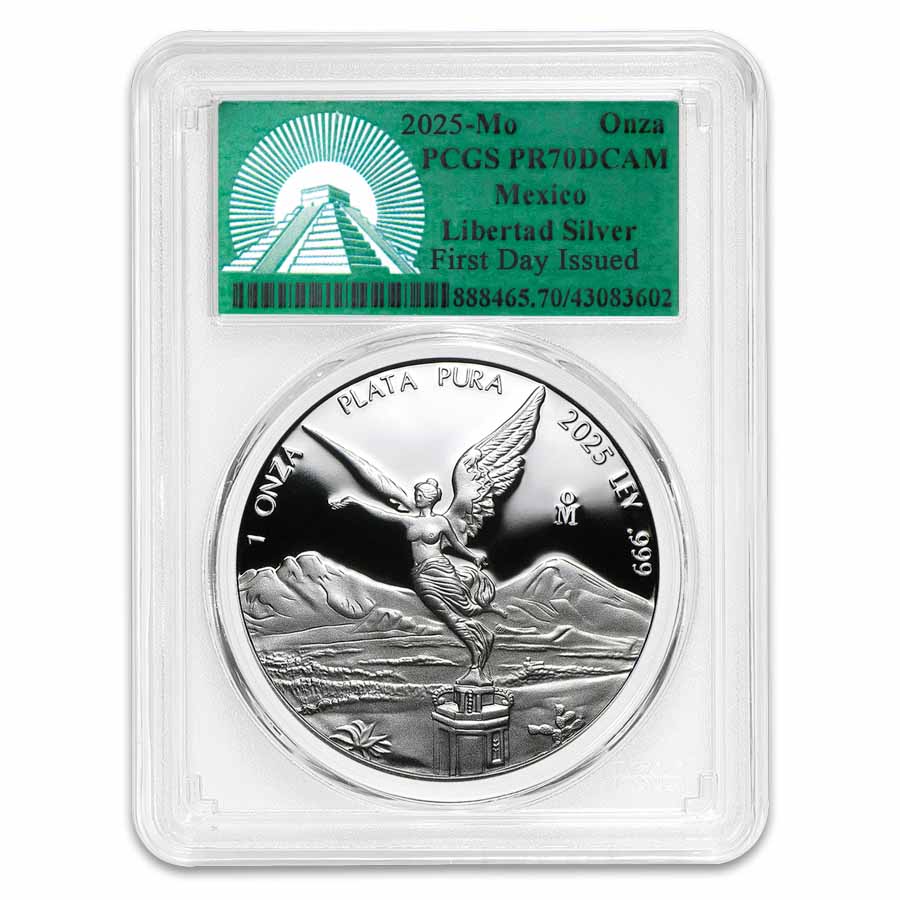 2025 Mexico 5-Coin Silver Libertad Proof Set PR-70 PCGS (FDI)
