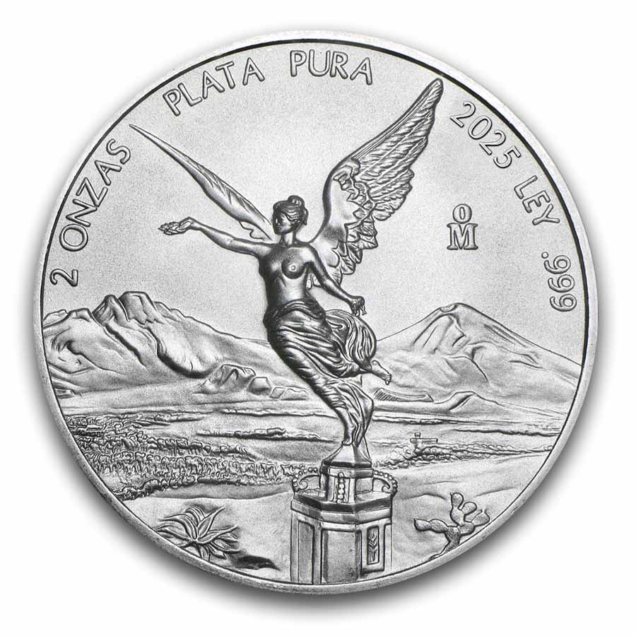 2025 Mexico 2 oz Silver Libertad MS-69 PCGS (First Day Issue)
