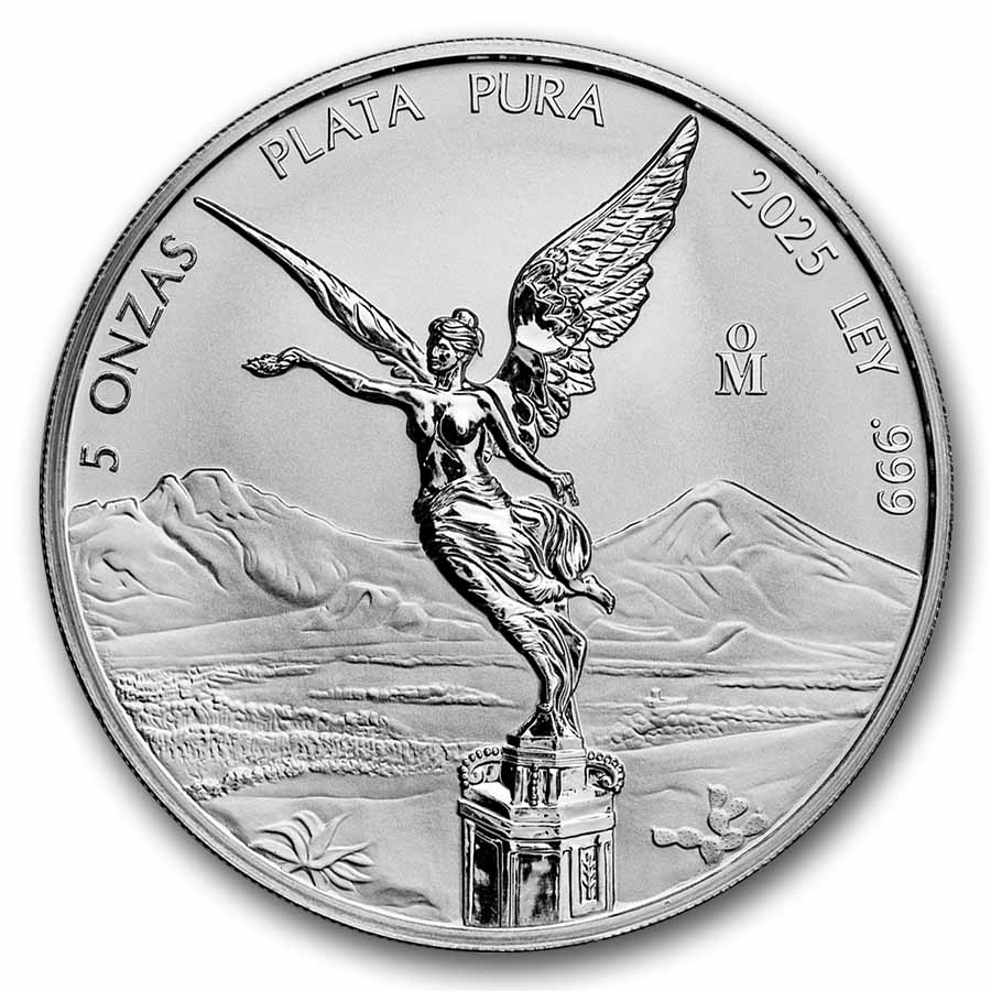 2025 Mexico 5 oz Silver Reverse Proof Libertad PR-70 PCGS (FDI)