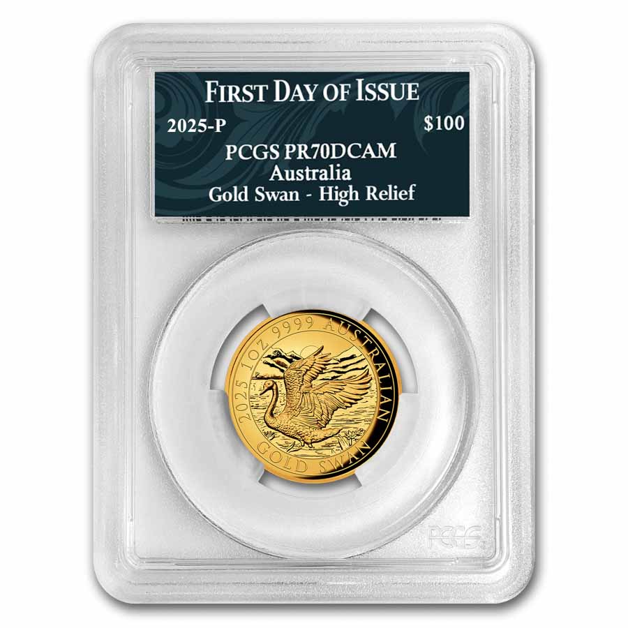 2025 Australia 1 oz Gold Swan COA #8 PR-70 PCGS HR (FDI)