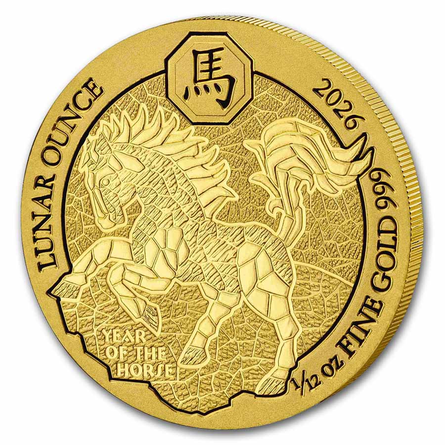 2026 Rwanda 1/12 oz Gold Lunar Year of the Horse BU