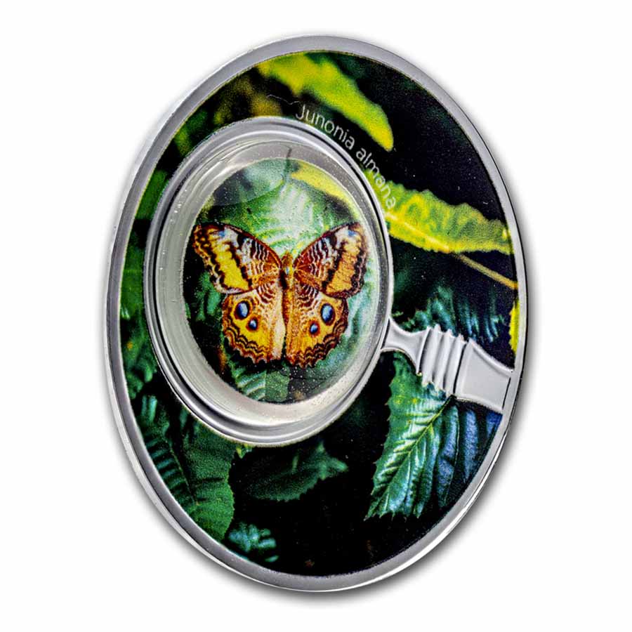 2024 Republic of Cameroon Silver Butterflies; Junonia Almana
