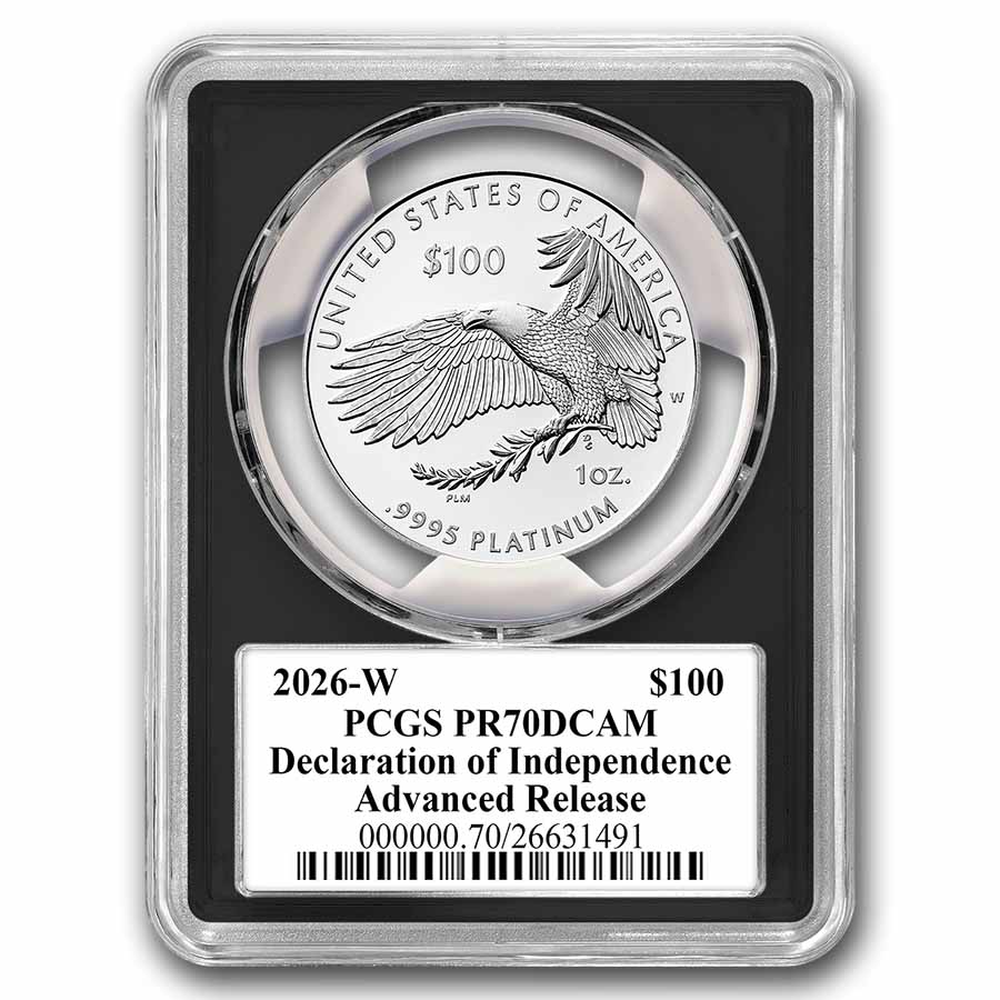 2026-W Proof Platinum Eagle PR-70 PCGS (Advanced Release, Black)