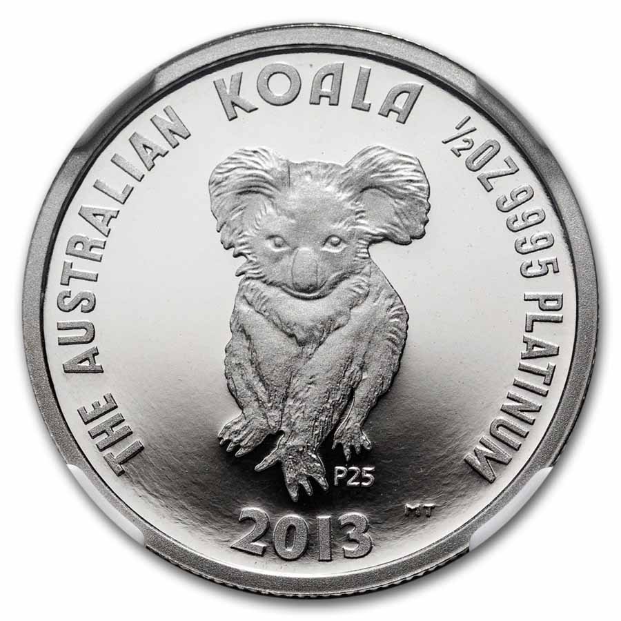 2013 Australia 1/2 oz Platinum Koala PF-70 NGC Ultra Cameo
