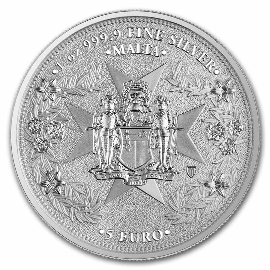 2025 Malta 1 oz Silver 5 Euro Golden Eagle BU