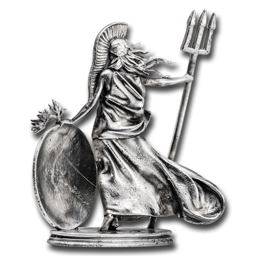 3.2 oz Silver Hand Poured Statue - Britannia