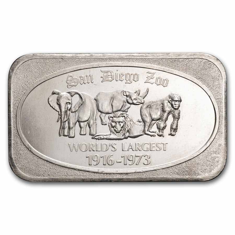 1 oz Silver Bar - San Diego Zoo (U.S. Silver Corporation)