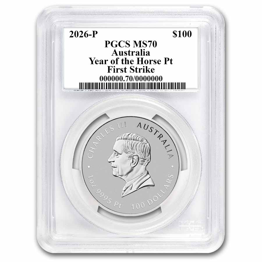 2026 AUS 1 oz Platinum Lunar Horse MS-70 PCGS (FS, Red Label)