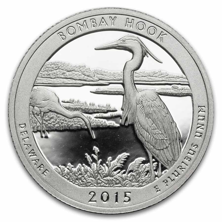 2015-S Quarter ATB Bombay Hook 40-Coin Roll Proof (Silver)