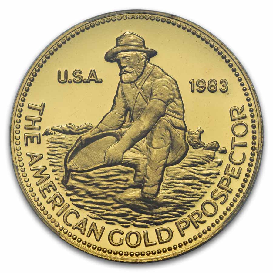 1/2 oz Gold Round - 1983 Engelhard Prospector MS-69 PCGS