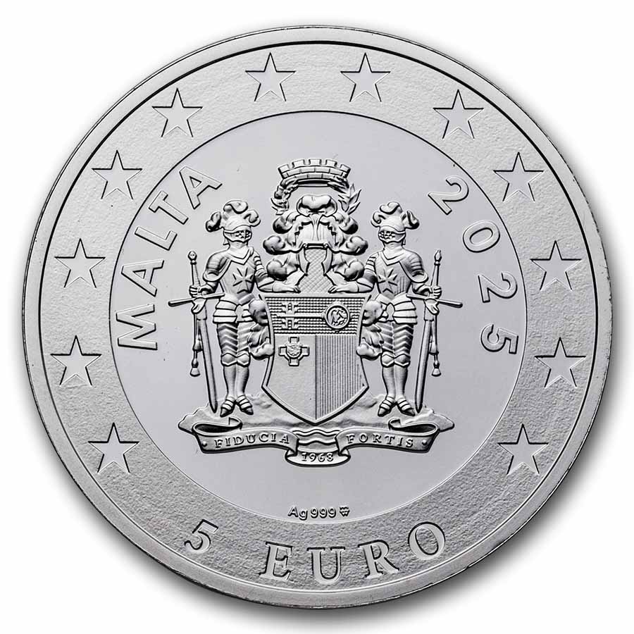 2025 Malta 1 oz Silver City Hall Clocks: London Big Ben