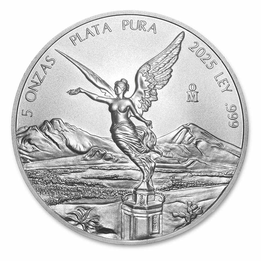 2025 Mexico 5 oz Silver Libertad PR-69 PCGS (First Day Issue)