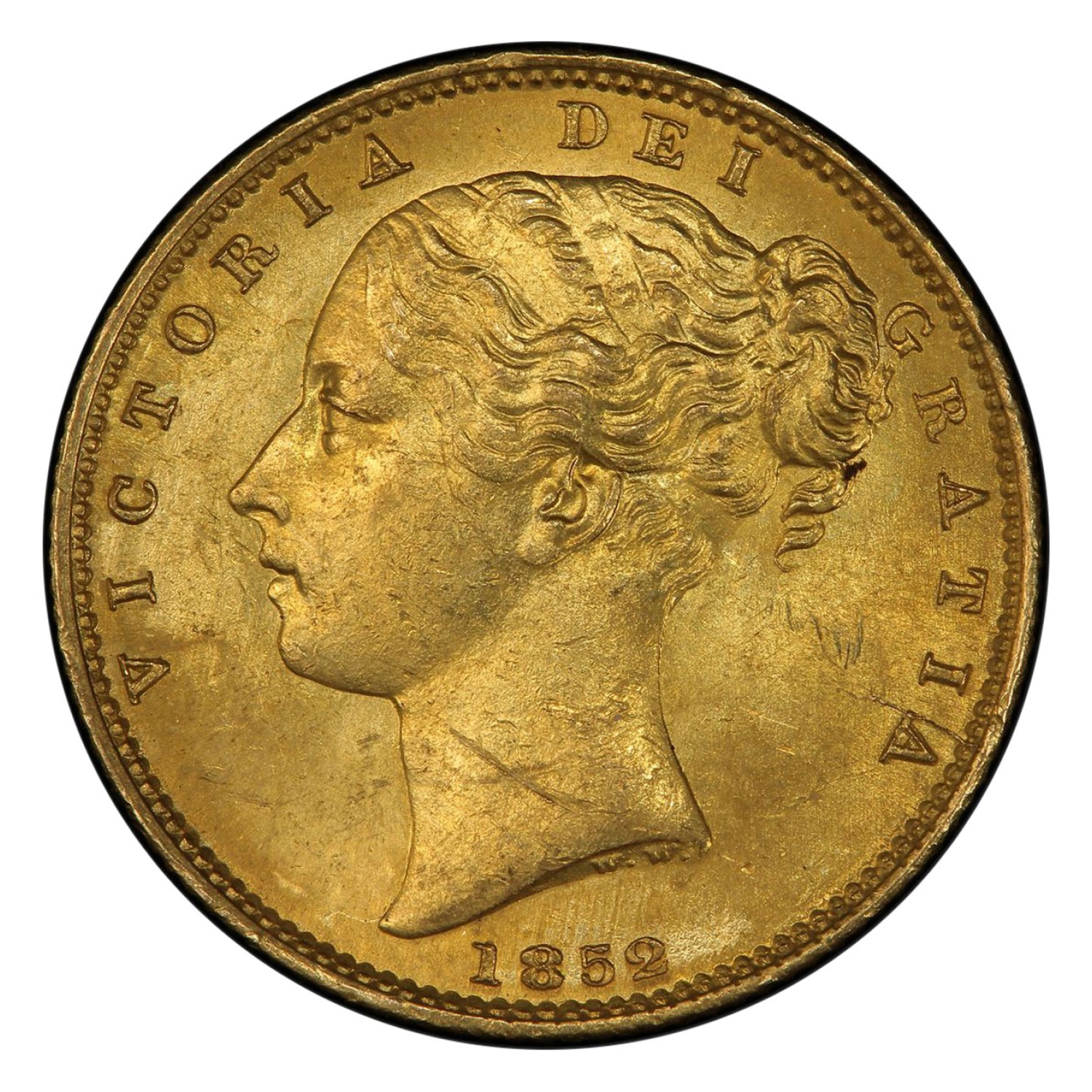 1852 Great Britain Gold Sovereign Victoria MS-63 PCGS