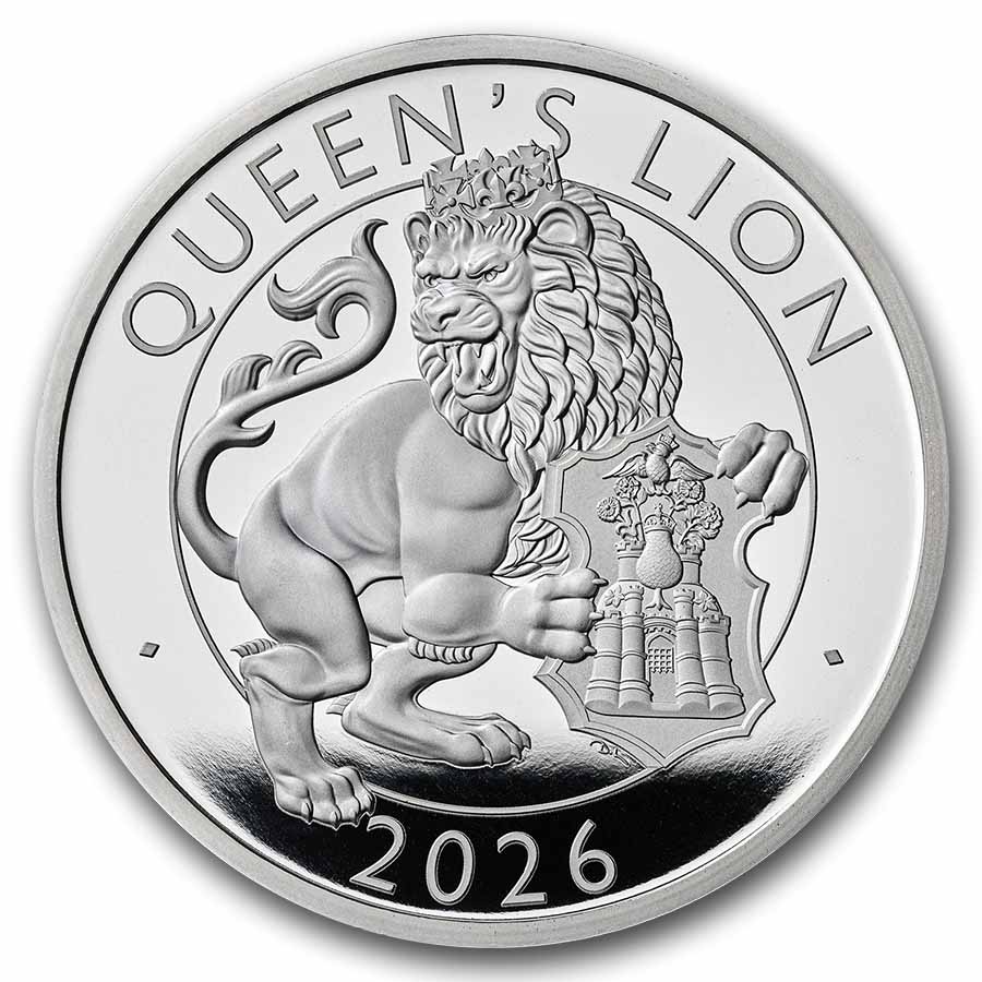 2026 GB 1 oz Silver Queen's Lion Prf & Reverse Frosted 2-Coin Set