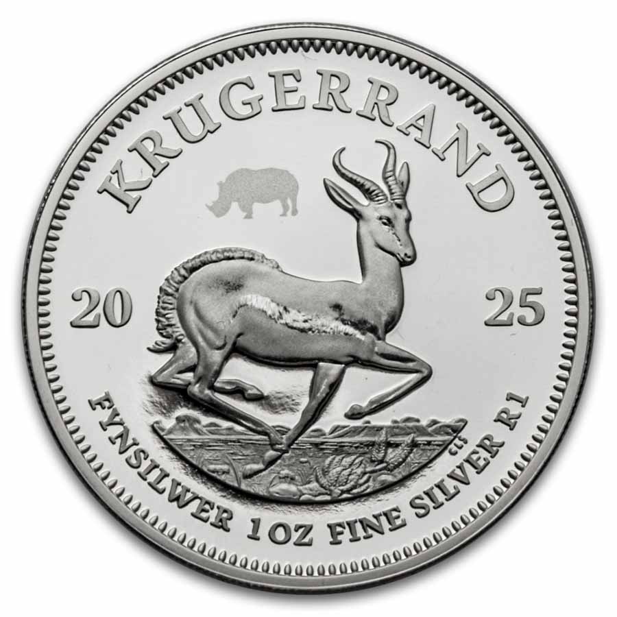 2025 South Africa 2-Coin Silver Krugerrand & Rhino Proof Set