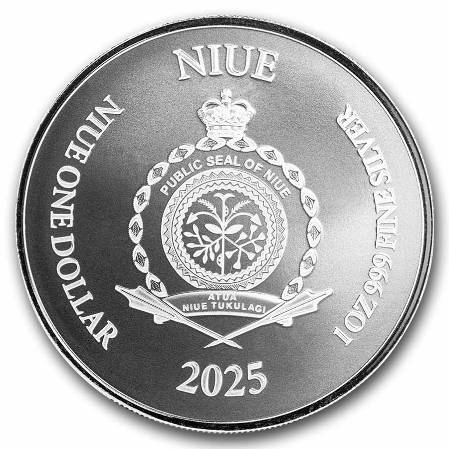 2025 Niue 1 oz Silver Proof-Like Lady Justice Coin