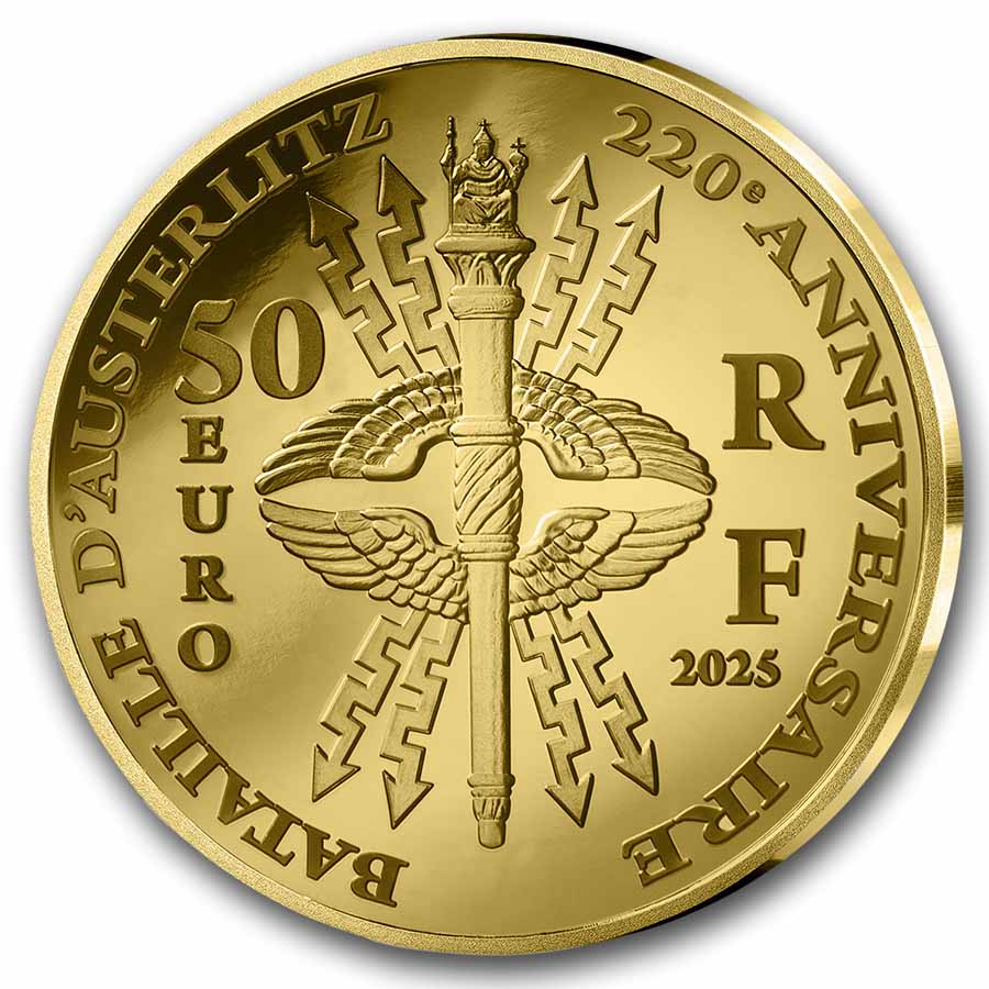 2025 1/4 oz Proof Gold €50 Austerlitz (w/ Box & COA)