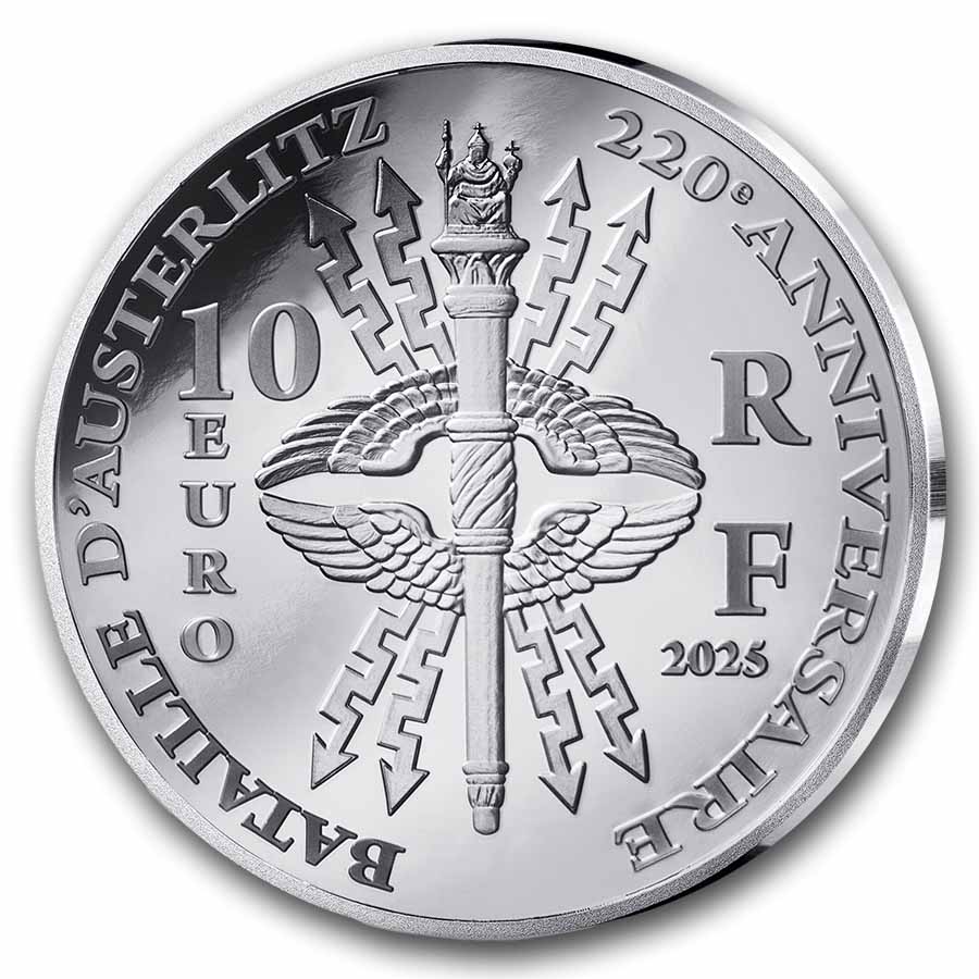 2025 Proof Silver €10 Austerlitz w/ Box & COA