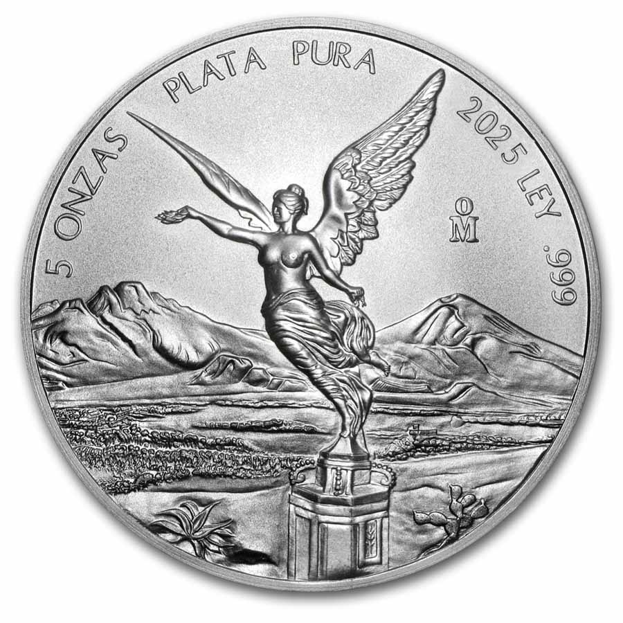 2025 Mexico 5 oz Silver Libertad MS-70 NGC (ER, Coat of Arms)
