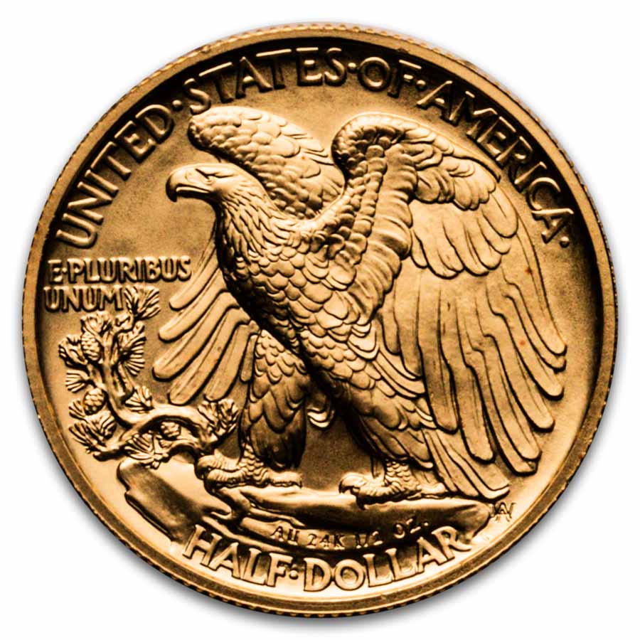 2016-W 1/2 oz Gold Walking Liberty Half Dollar (Abrasions)