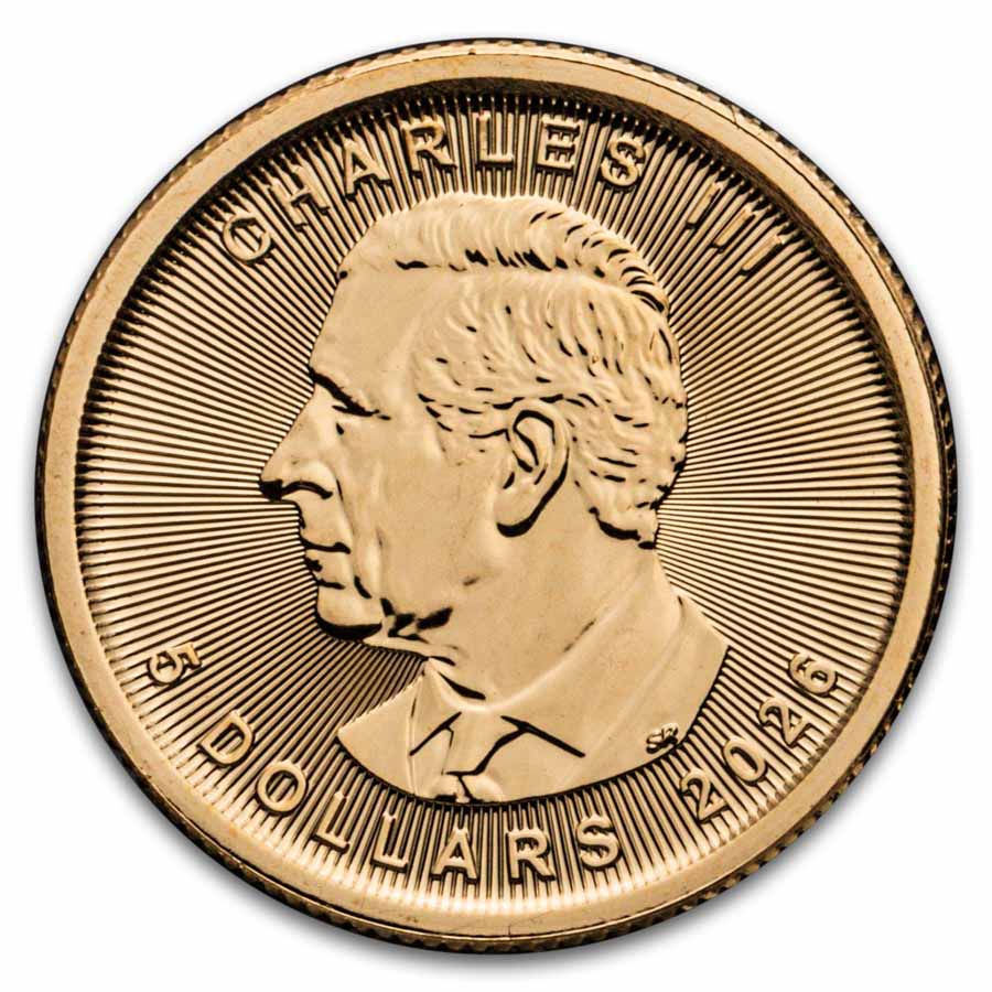 2026 RCM 1/10 oz Gold $5 Treasured Gold Maple Wolf Privy