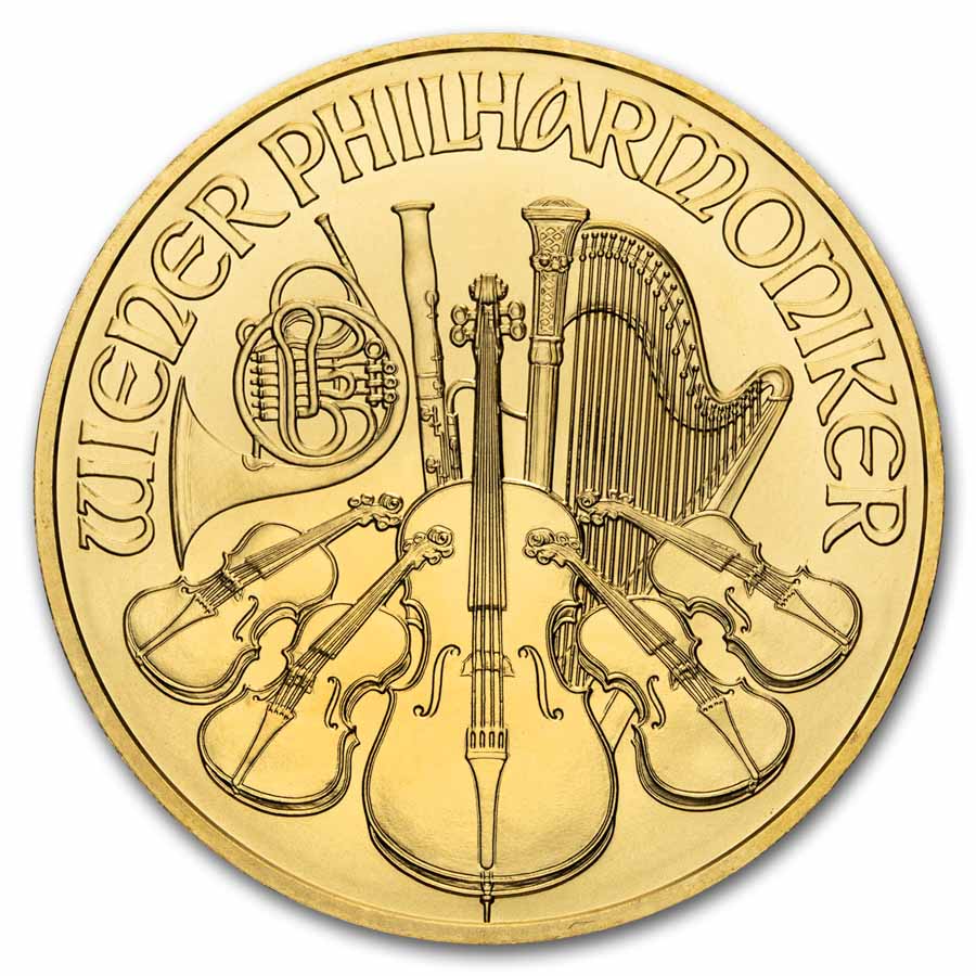 2026 Austria 1 oz Gold Philharmonic (10-Coin MintDirect® Tube)