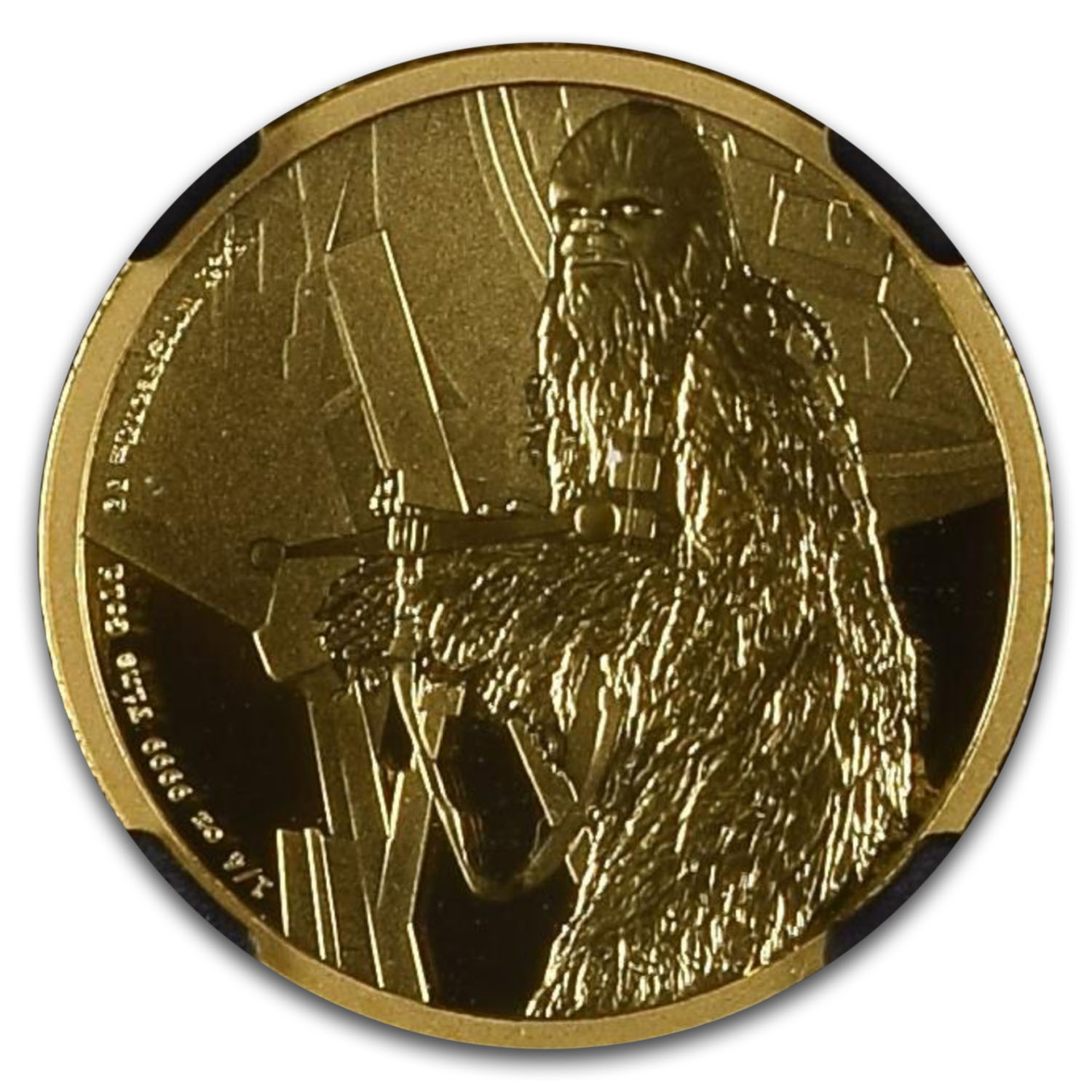 2017 Niue 1/4 oz Gold $25 Star Wars Chewbacca Proof PF-70 NGC