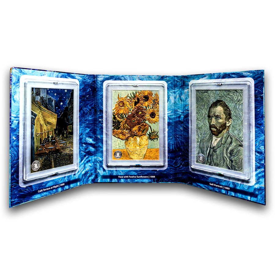 2025 Samoa 3-Coin Silver Vincent Van Gogh Collection (Box & COA)