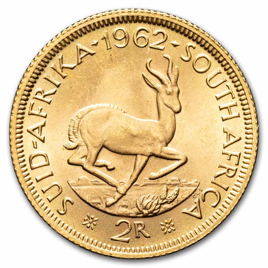 1962 South Africa Gold 2 Rand BU