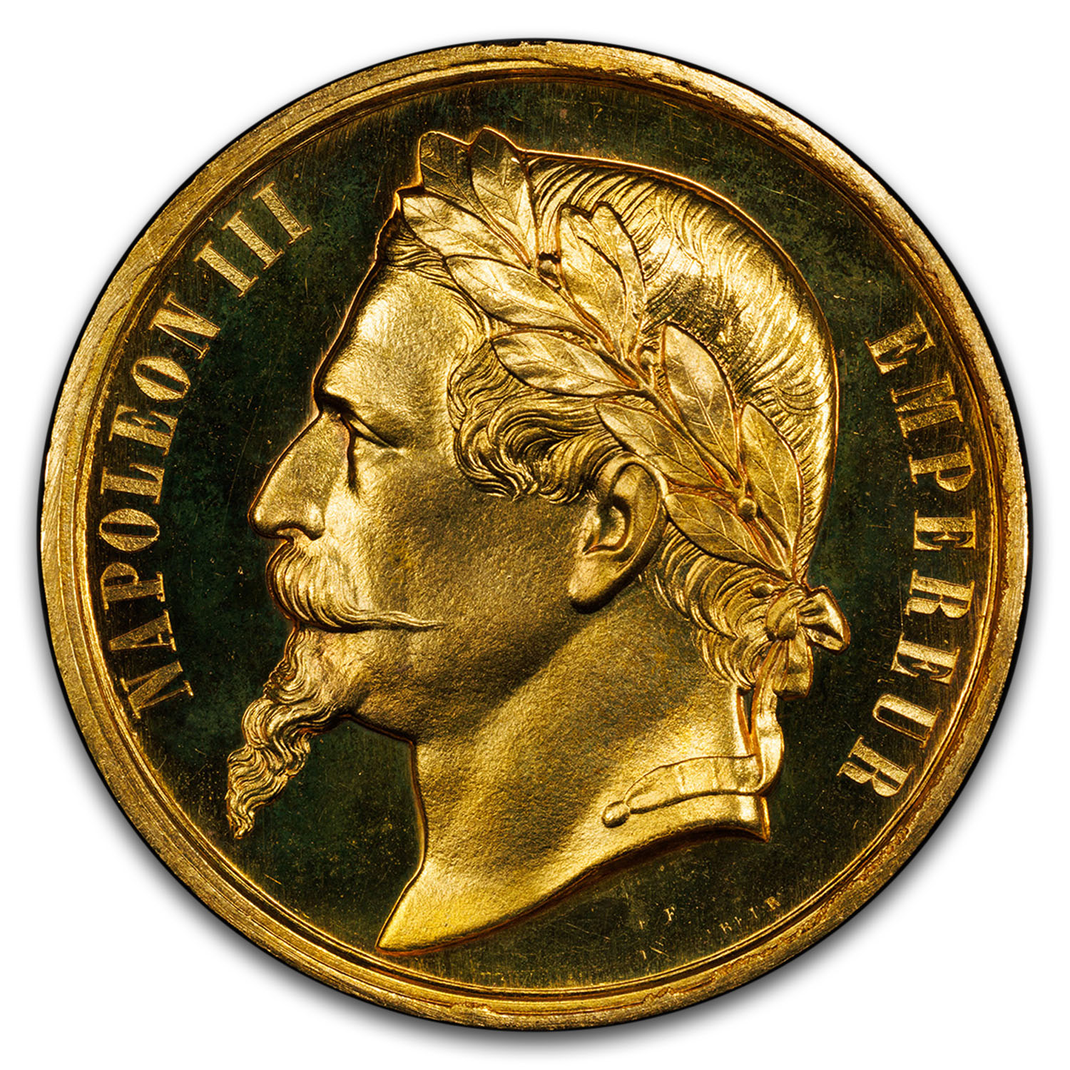 1863 France Gold Ministry Medal Napoleon III MS-66 PCGS