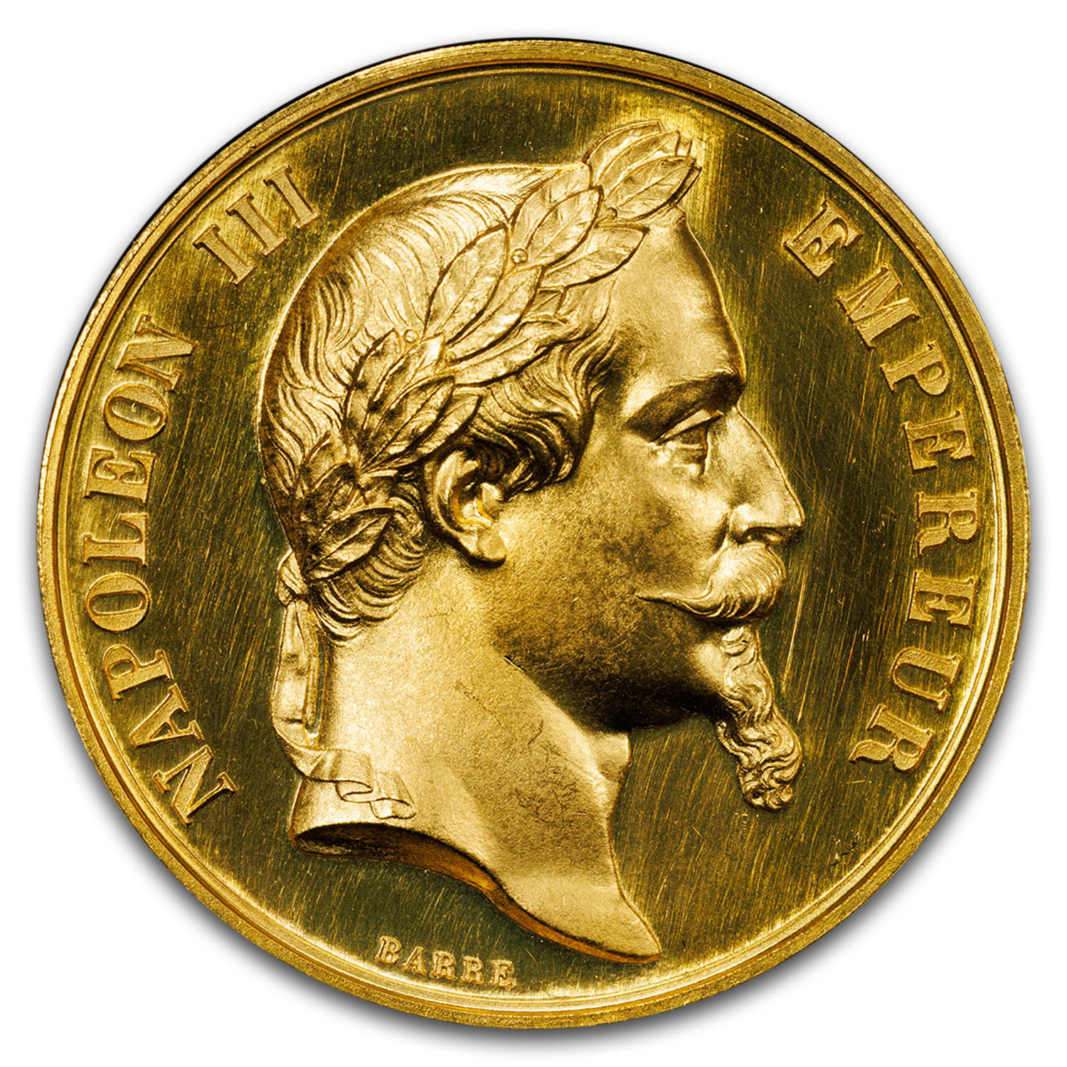 1865 France Gold Expo Medal Napoleon III MS-64 PCGS