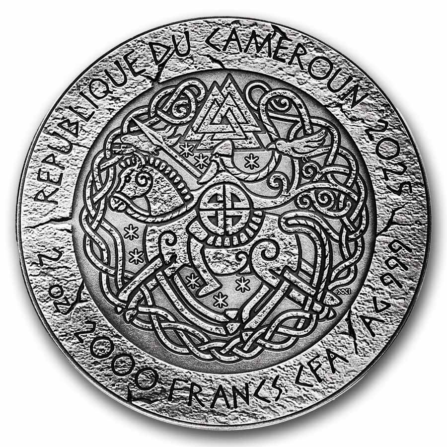 2025 Cameroon 2 oz Silver Way to Valhalla: King Cnut the Great