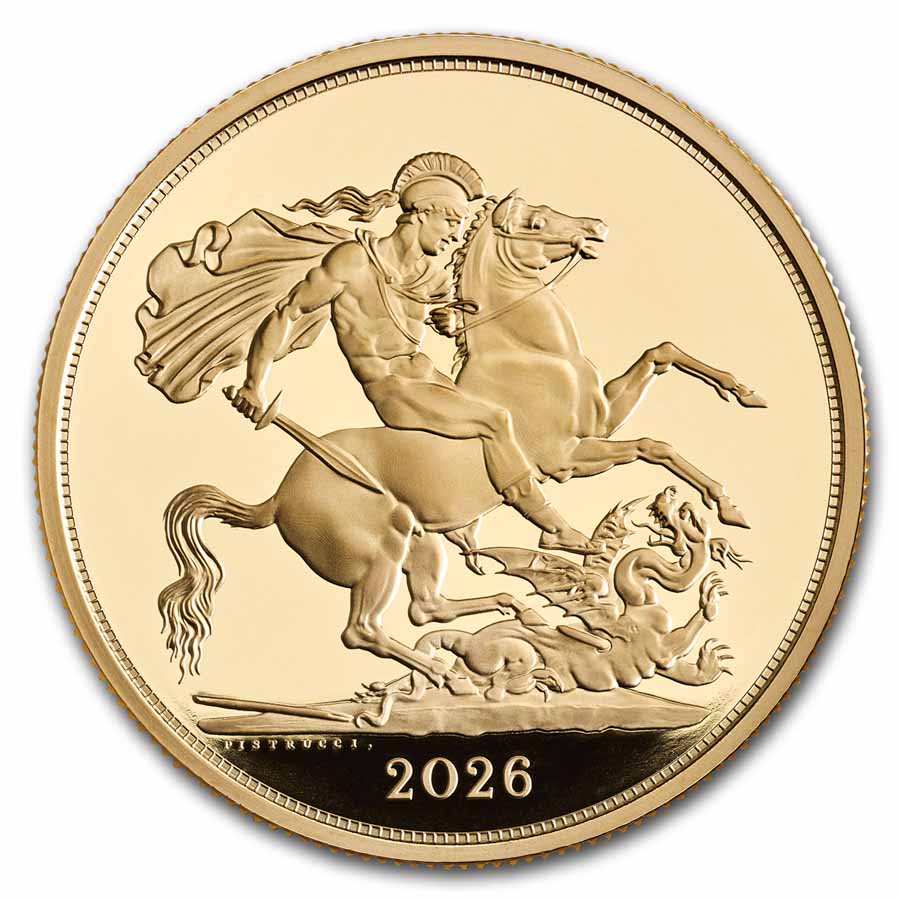 2026 Great Britain Gold Sovereign Proof Coin (Yellow Gold)
