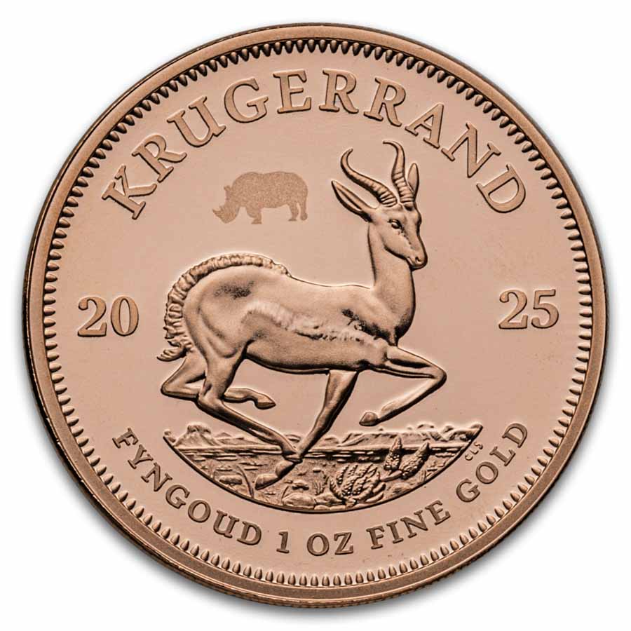 2025 South Africa 2-Coin Gold Krugerrand & Rhino Proof Set