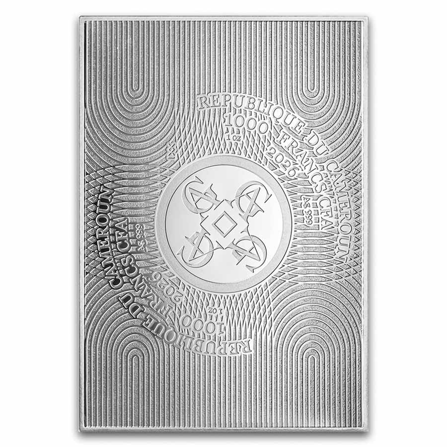 2026 Rep. of Cameroon 1 oz Silver Art Gallery: Leonardo da Vinci