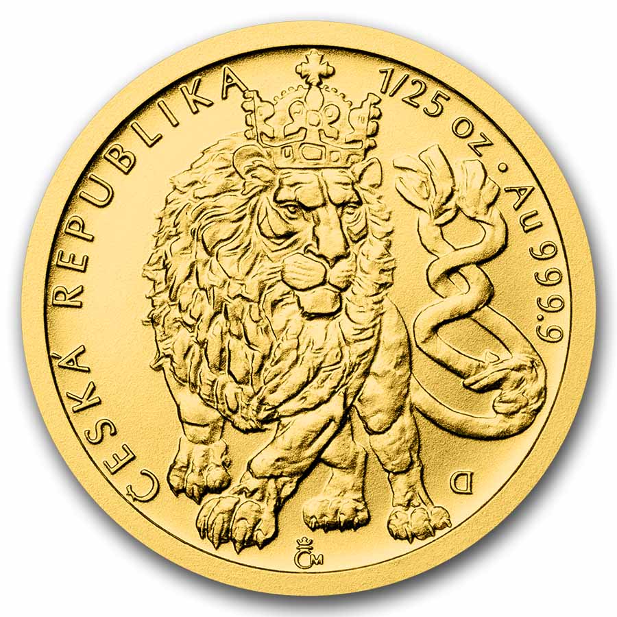 2026 Niue 1/25 oz Gold Czech Lion BU