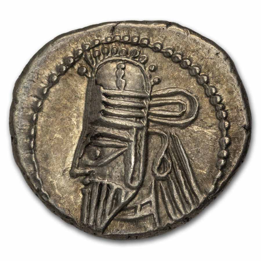 Parthian Empire Silver Drachm Osroes II (190 AD) MS