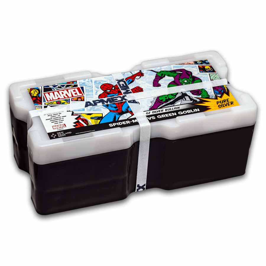 250-Coin Niue 1 oz Silver $2 Spider-Man/Green Goblin Box (Empty)