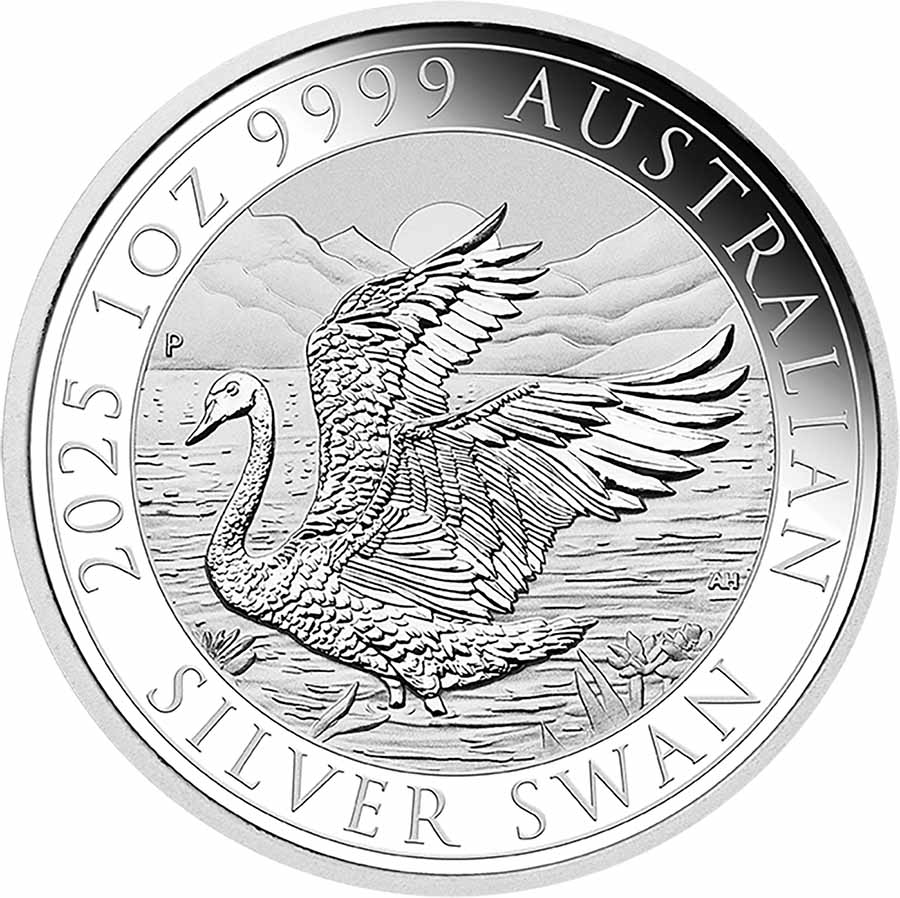 2025 Australia 1 oz Silver Swan MS-70 PCGS (Swan Label)