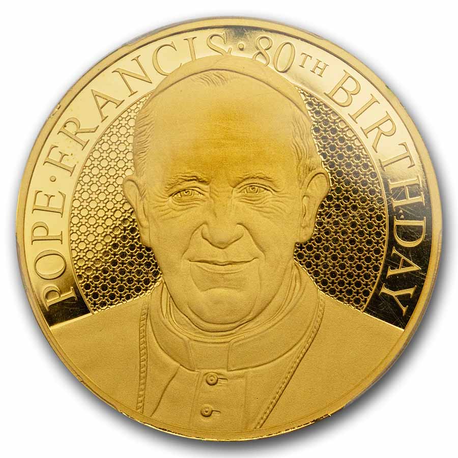 2016 Cook Isl. 1/4 oz Au Pope Francis 80th Birthday PR-69 PCGS-FS