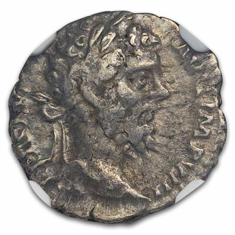 Roman Silver Denarius Septimius Severus (193-211 AD) Ch Fine NGC