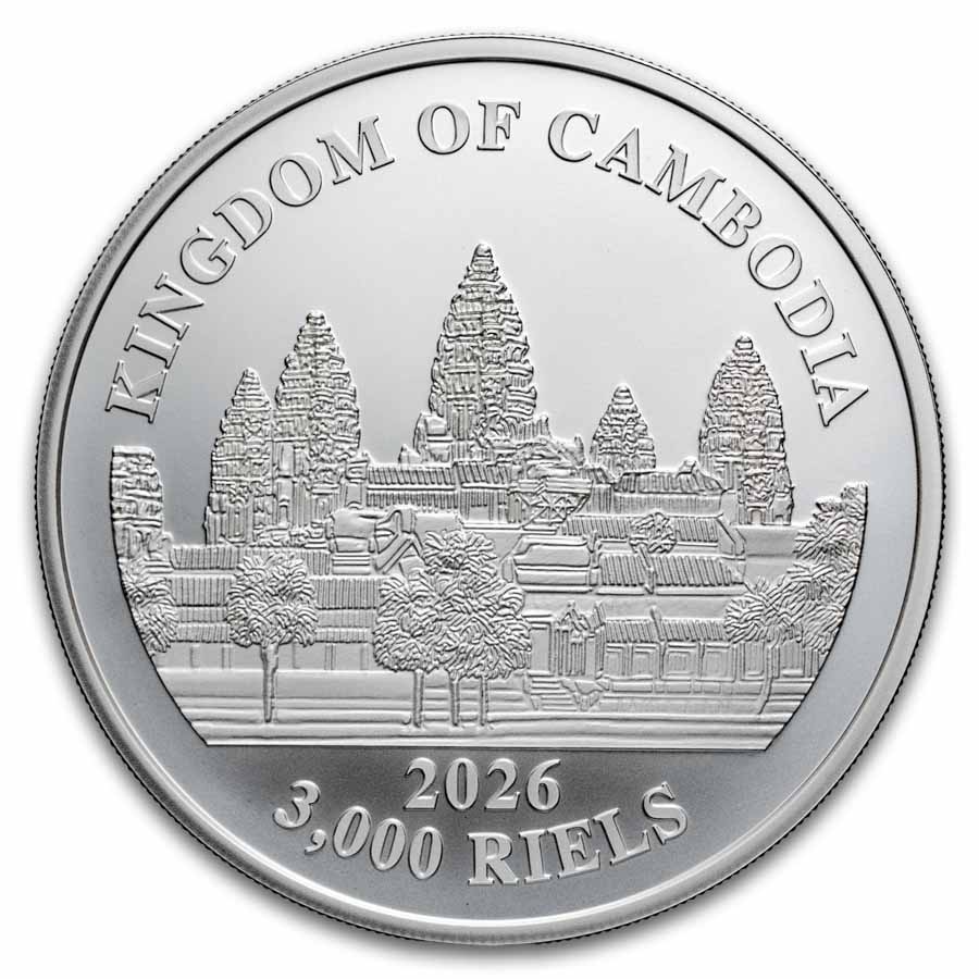 2026 Cambodia 1 oz Silver Lost Tigers BU