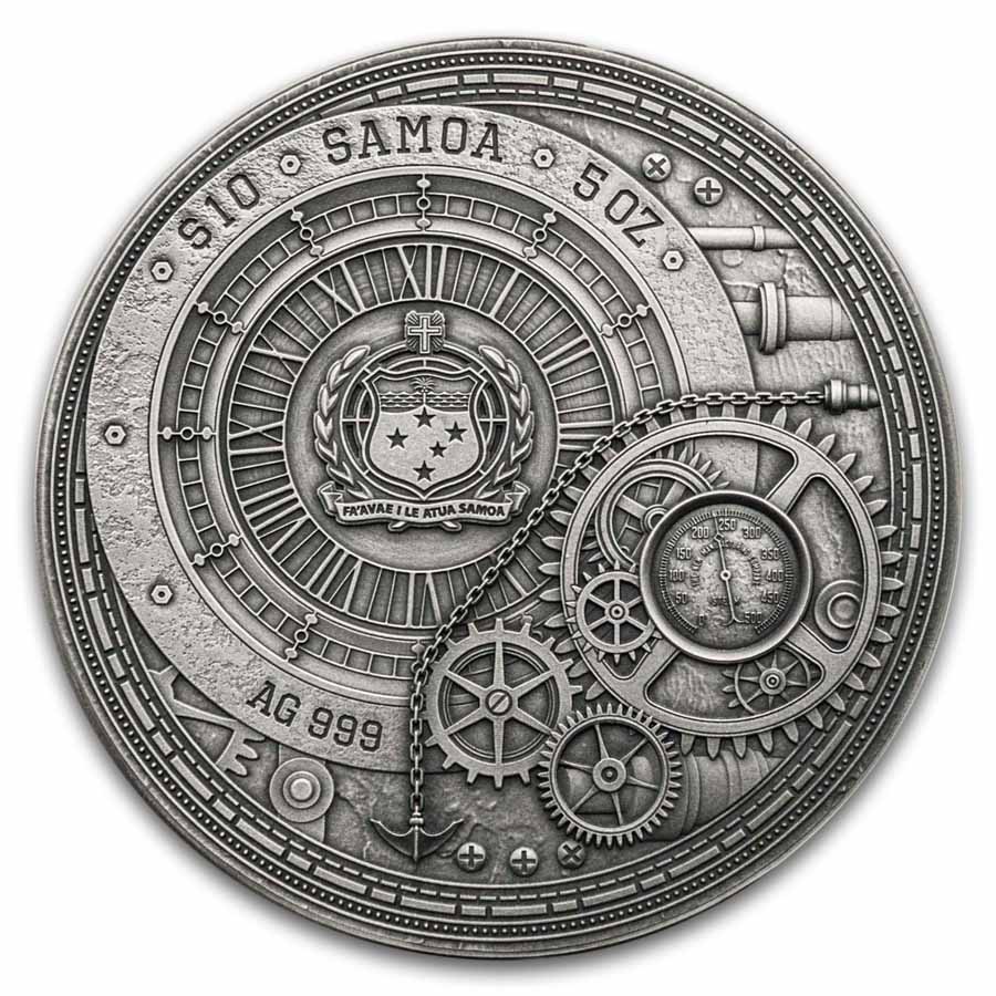 2026 Samoa 5 oz Silver Steambeasts Dragonfly (w/ Box & COA)