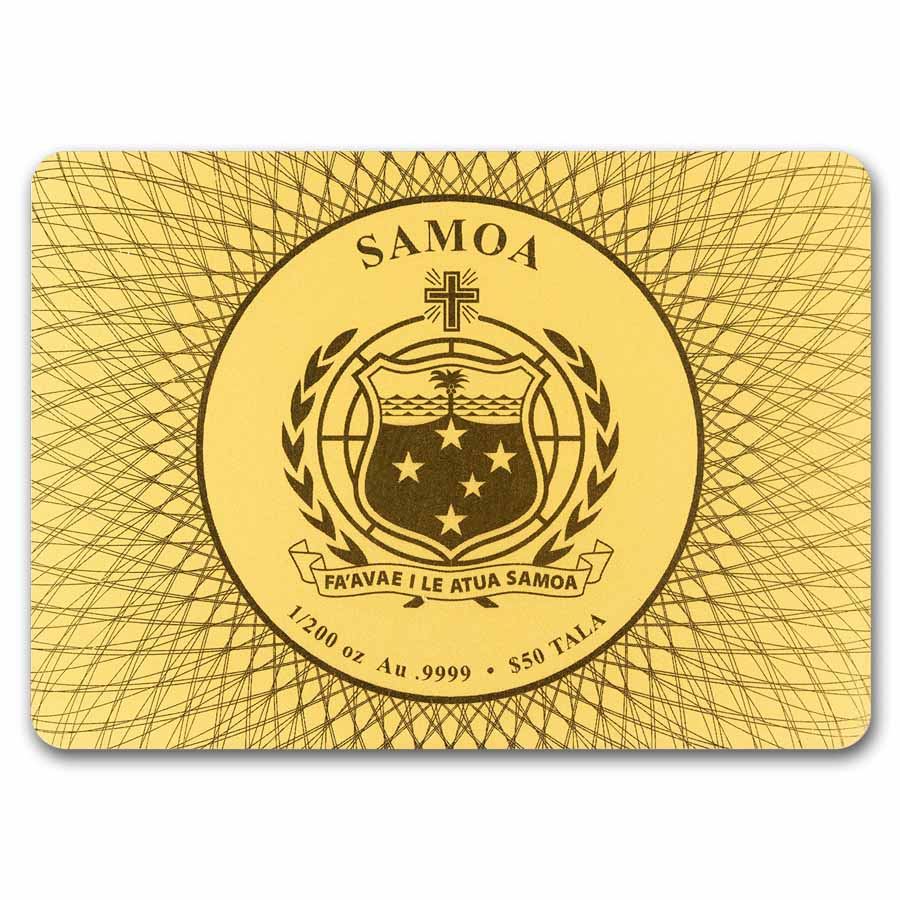 2026 Samoa 1/200 oz Gold Spirit Animals Collection: Panda