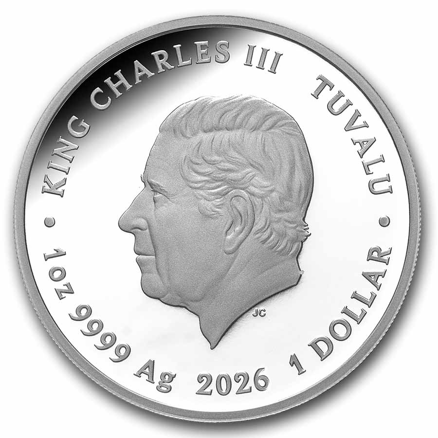 2026 Tuvalu 1 oz Silver Colorized Australian Giant Centipede PF